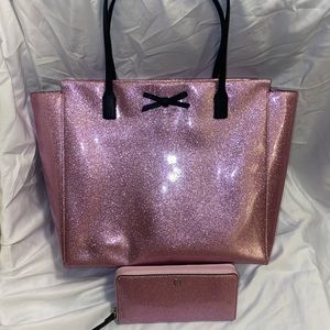 Pink Kate spade wallet and purse set